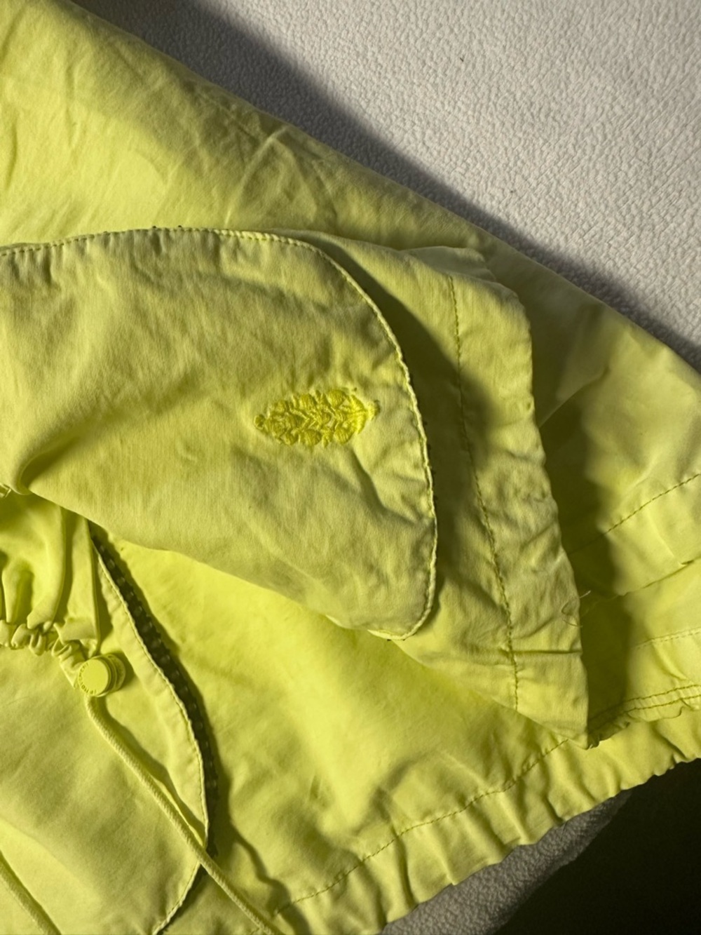 Free People NWOT In a Cinch Neon Yellow Drawstring Pocket Shorts - Picture 2 of 4